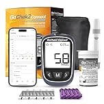 MicroTech Bluetooth Blood Sugar Monitor Kit 10 Strips & Lancets, No Coding, 500 Storage, Wider HCT for Family (mmol)
