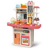 holzspielzeug kinderküche VERKNüPFUNG LERNEN & PLAY: Kleine Köche kochen Mahlzeiten für die ganze Familie mit dieser entzückenden Küche lieben, wird Ihr Kind der praktische Leben Fähigkeiten, Rollenspiele lernen und leckeres Essen mit dieser entzückenden Spielzeug aus Holz Küche schaffen.