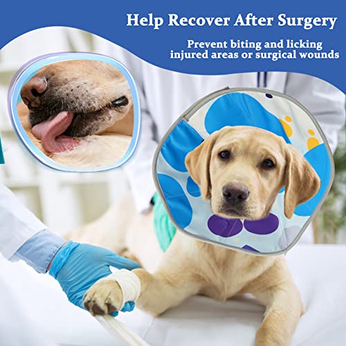 Image of BARKLESS Soft Cones for Medium and Large Dogs After Surgery, Protective Dog Surgery Collar to Prevent Licking, Adjustable Cone of Shame Alternatives (Grey, L)