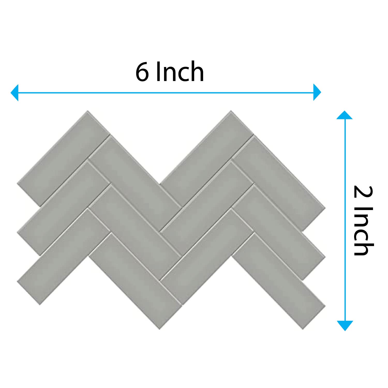 house on the hill pants （tile） 90 BuildMyplace 2 X 6 inch Soho Cement Chic Herringbone Glossy