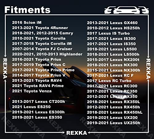 Rexka 25Pcs Front & Rear Spoiler Moulding Clip Compatible With Toyota Lexus 75392-35220 4Runner, Camry, Corolla, Fj Cruiser, Highlander, Prius, Prius Prime, Prius V, Rav4 #TOP2