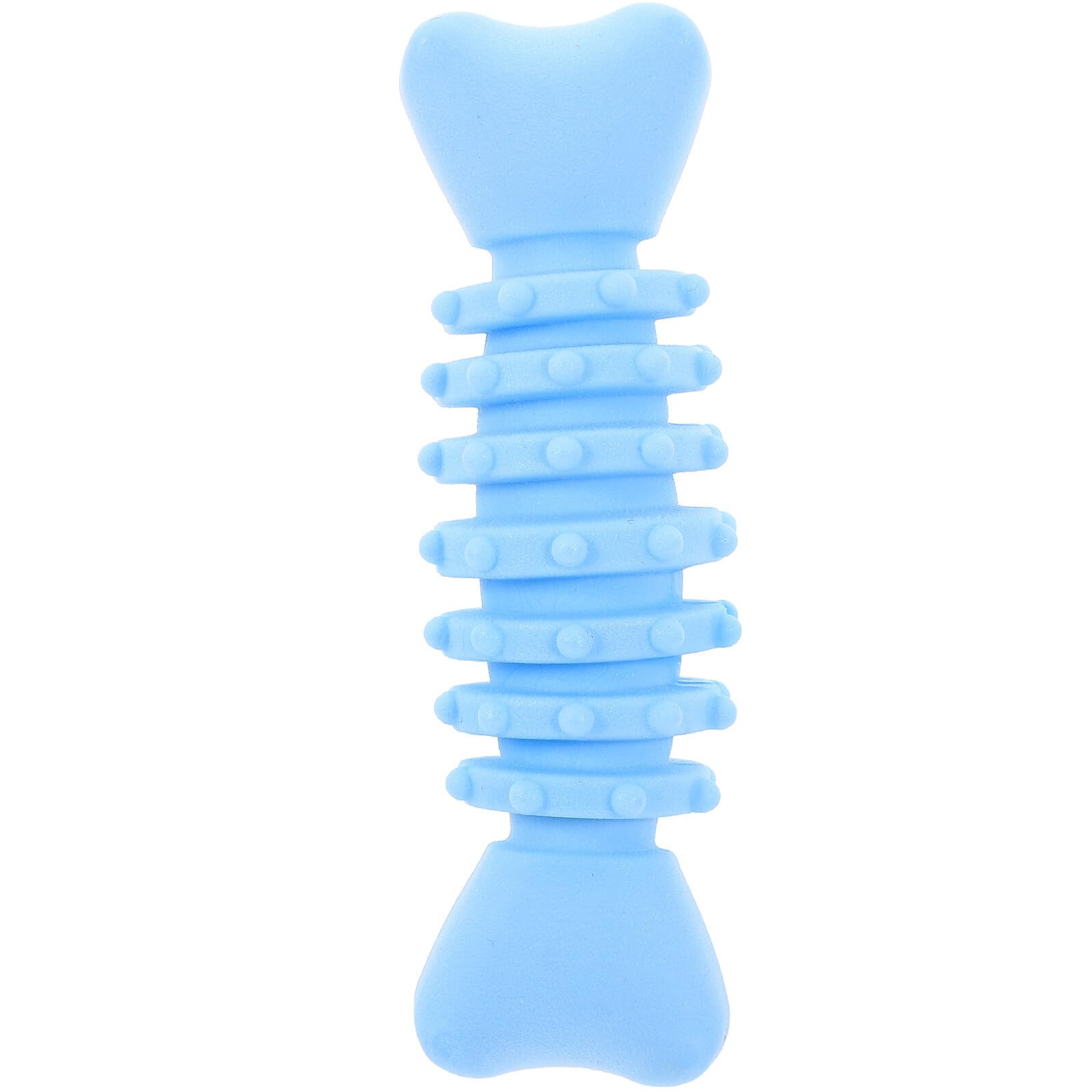 Blue Fish Bone Tpr Foam Dog Chew with Milk Flavor, Bite-resistant Puppy Teething Stick for Small and Large Dogs, Sturdy Dental Cleaning Pet