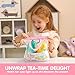 JOYIN 18PCS Pretend Role Play Tea Party Set Play Food Accessories BPA Free, Phthalates Free, Plastic Tea Set, Mini Kitchen for Kids, Gifts for Toddler Boys Girls, Gift for Christmas