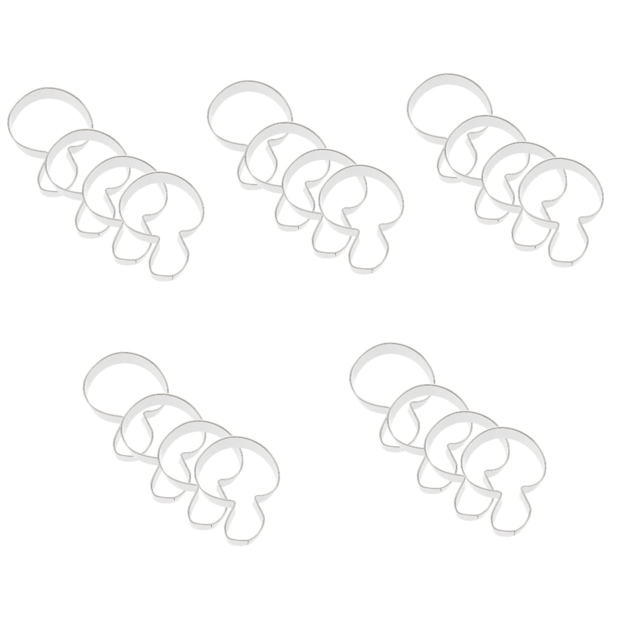 20pièces Emporte Acier Inoxydable Forme De Champignon De Moldes pour Biscuits Outils De Pâtisserie Pratiques Et Amusants pour Adultes