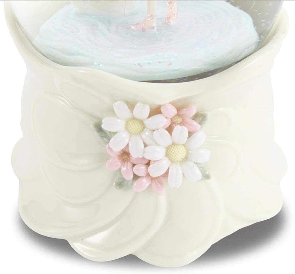 Spieluhr Musikspieluhr Princess Ballet Girl Music Box mit bunten Lichtern und rotierenden Self-Jet-Pailletten, Kristallkugel für Mädchen Musik Einschlafhilfe