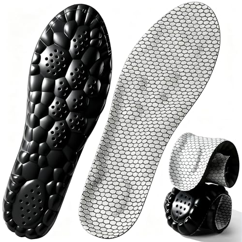 Image of 4D Cloud Insoles for Men and Women, Arch Support Insoles, Memory Foam Insoles, Shock Absorption and Cushioning Sports Shoe Insoles (Graphene Gray, XL (Men 9-11 /Women 10-11)