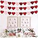 KatchOn, Felt Heart Garland - 8.2 Feet, No DIY | Pink for Engagement Party Decorations | Anniversary Banner for Wedding Decorations | Heart Garland for Anniversary Decorations