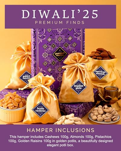 Image of Hyperfoods Diwali Gifts for Family and Friends Dry Fruits Diwali Gift for Employees 400 Grams DryFruit Gift Hamper Corporate Gifts for Employees Dry Fruit Gift Box Dry Fruits Combo Pack