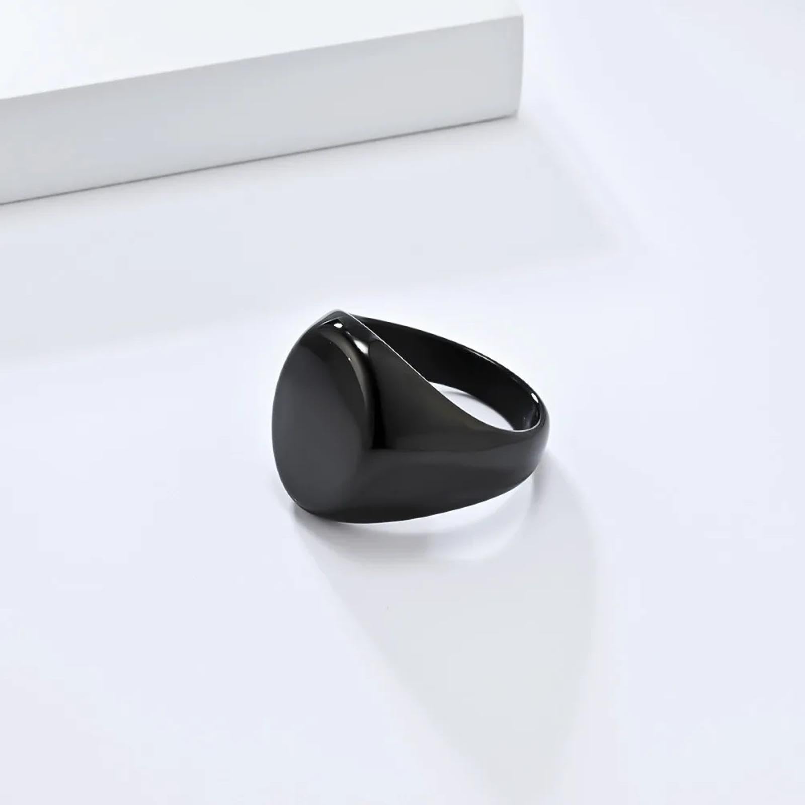 Ring Ringe Damen Bijouterie Herren Schlichter Großer Glänzender Siegelring, Großer Stilvoller High-End-Handschmuck Im Kalten Stil Für Herren