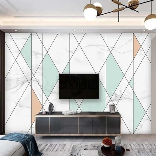 Peintures murales d'art à motifs géométriques marbre pour bureau - 5