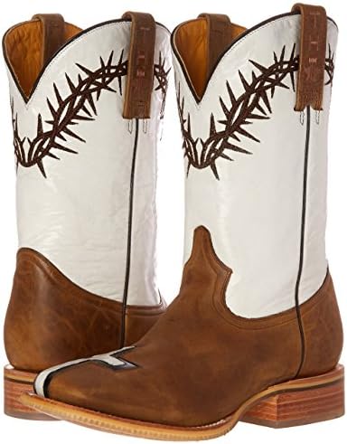 Tin Haul Shoes mens Between Two Thieves western boots, Brown/White, 12 Wide US | Image 6