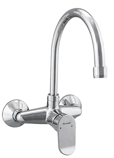 PARRYWARE Alpha Wall Mounted Sink Mixer TOP Outlet with Wall Flange (Brass & Chrome Finish) G271XA1