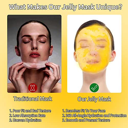 Nielies Chamomile Vajacial Peel-Off Jelly Mask Set, Jelly Mask For Facials, Face Mask For Instant Hydration, Vegan Peel Off Face Mask, Facial Skin Care For Smoothing, Moisturizing, Cleansing #TOP7