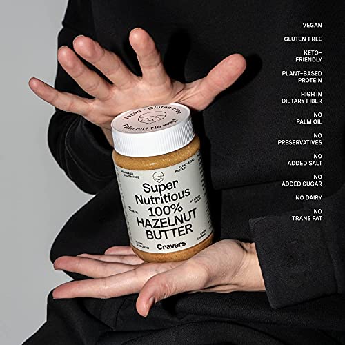 image for Cravers 100% Hazelnut Butter with No Added Sugar (12oz) | Vegan, Keto-