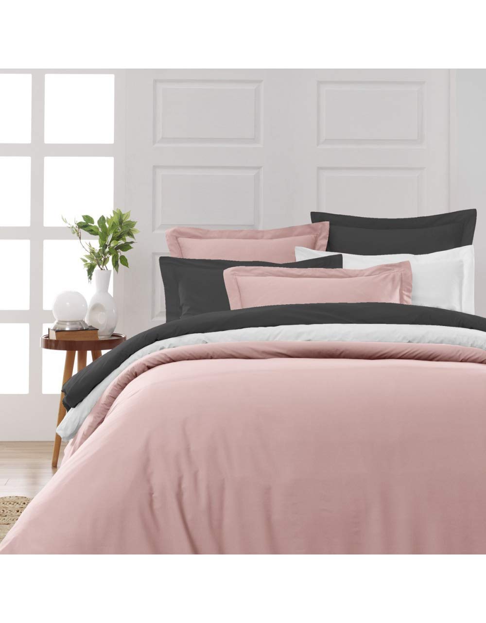 Sensei Maison - Drap Housse en Percale de Coton Bonnet 30 cm Soft Percale - 200x200 cm - Blanc
