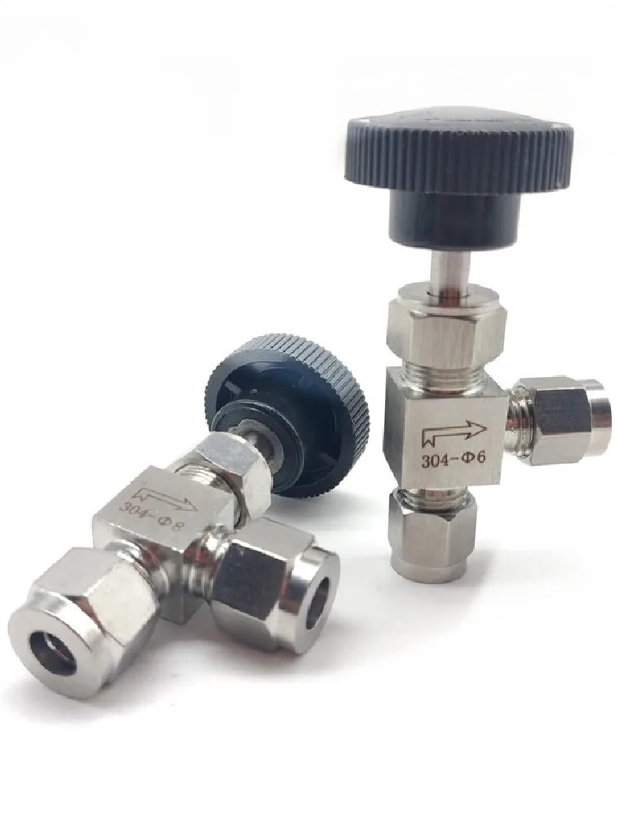 Adjustable Needle Valve OD 6 8 10 12 Mm Tube Stainless Steel 304 1Pcs(6MM)