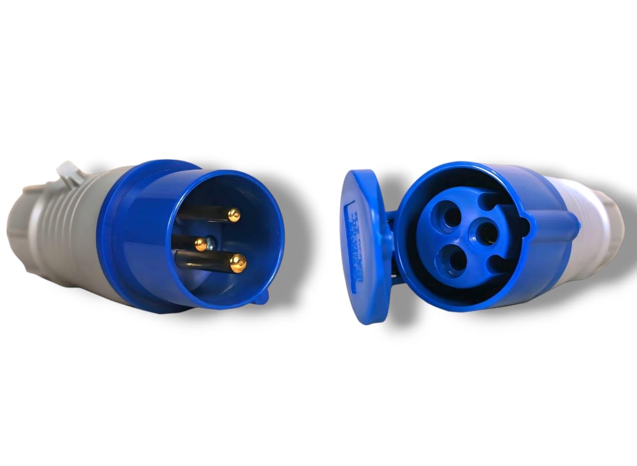 Electrical Male Female, Industrial Socket & Plug, 16Amp 3Pin 220-250 Volts, Waterproof Wire Connector, Use For Inverters, Welding Machines , Industrial Panels, Industrial Machines, Etc 1 Pair.-image-27
