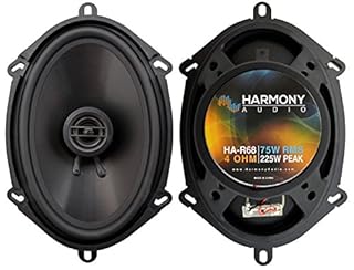 Harmony Audio R68 Compatible with Ford F 150 2009-2014 Speaker Replacement Front and Rear Car Audio Kit Bundle with Harness
