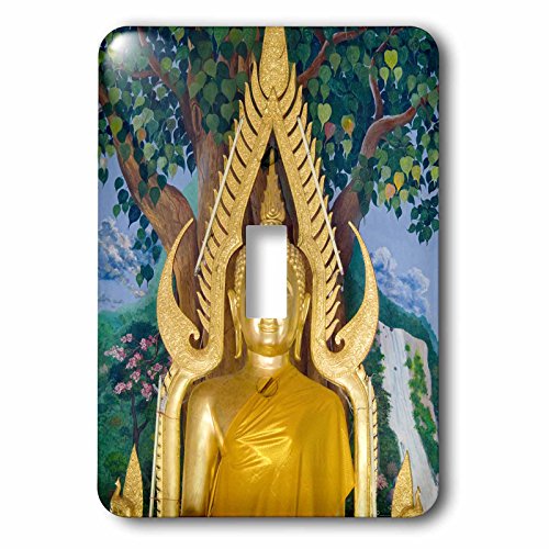 Interrupteur à bascule unique Thaïlande Bouddha doré pour décoration murale zen