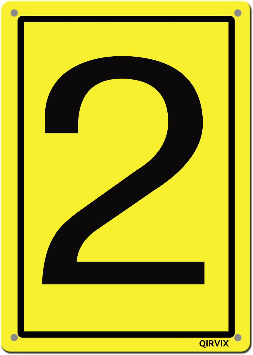 QIRVIX Metal Numbers 1-99 Yard Sign 8"x12" Yellow