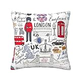Las almohadas decorativas con estampado de I Love London son adecuadas para camas, sofás, sillas, bancos, sofás, coches, salas de estar, etc. Se pueden utilizar como regalo de Acción de Gracias, regalos de Halloween, regalos de Navidad, regalos de cumpleaños, regalos de mudanza, etc