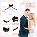 Beeveer 2 Pcs Bride Hanger for Wedding Dress Bride and Groom Wooden Wedding Dress Hanger Set with Bow Tie for Tuxedo Suit Gift Bridal Party Shower(Simple)