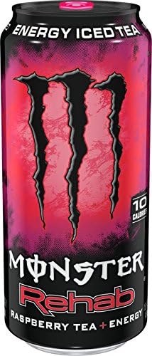 Monster Energy Rehab Tea 15.5ounce cans (Raspberry, 12 Cans)