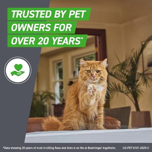 FRONTLINE Plus Flea & Tick Spot Treatment for Cat & Kitten (Green) Count of 3 - 3