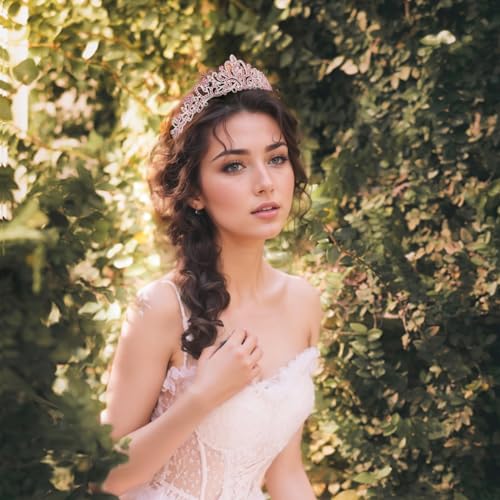 image for Dayofun Crown, Tiaras for Women, Crystal Tiaras for Girls Princess Cro