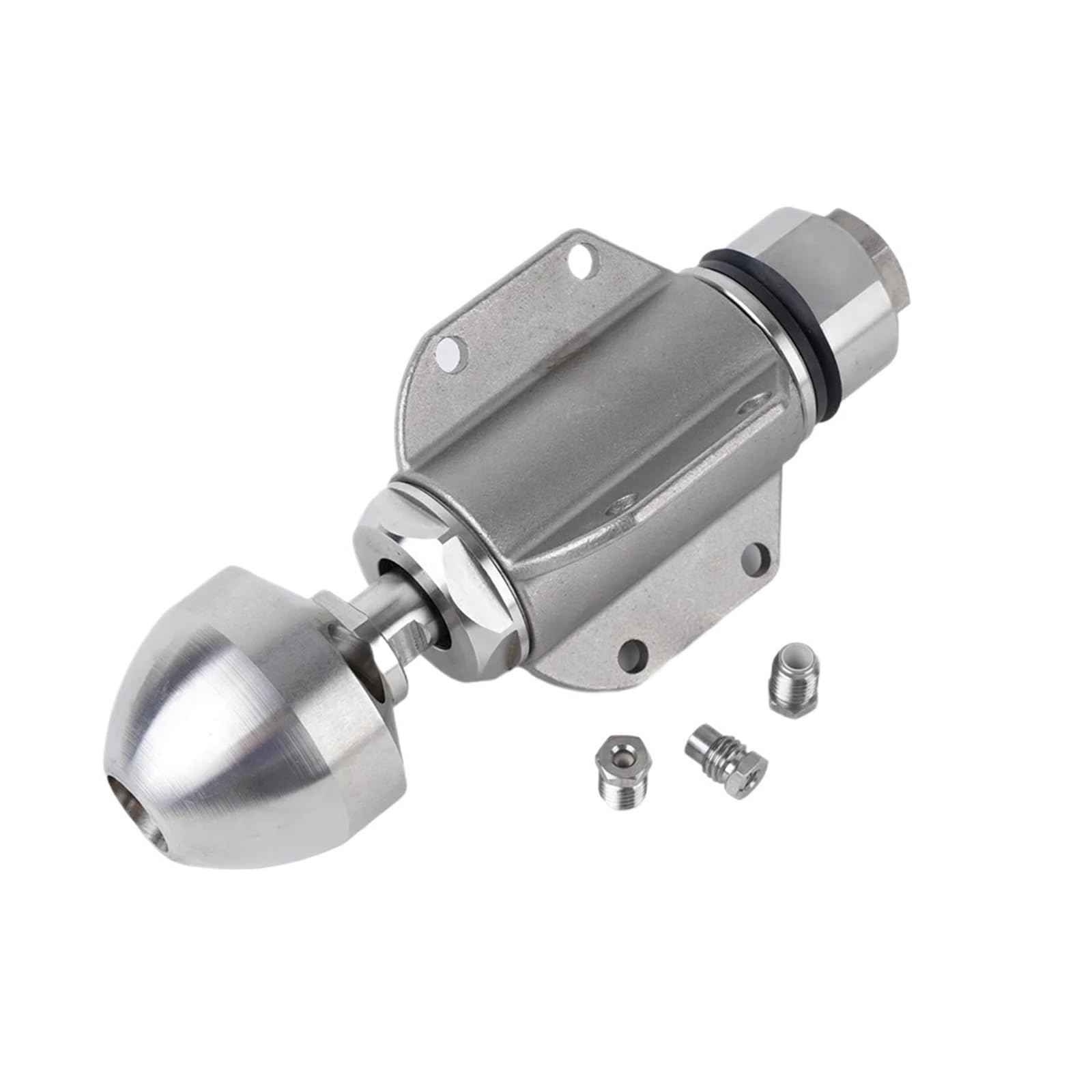 Boquilla rotativa de alta presión para limpiar y desatascar tuberías | Boquilla de acero inoxidable para lavado de tuberías y desagües con pulverización rotativa(6inch female100L)