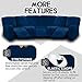 ULTICOR 7-Piece L Shape Sectional Sofa Cover Set, Velvet Stretch for 5 Seat Reclining Couches, Thick, Soft, Washable (Navy)