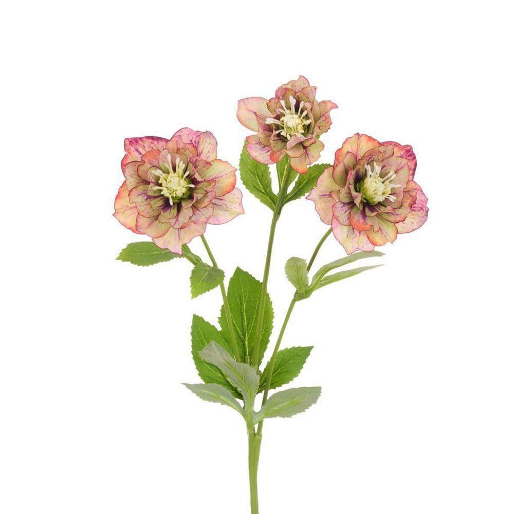 FloristryWarehouse ECO Sustainably Produced Faux Silk Hellebore Flower Spray Mauve Green 48cm/19in