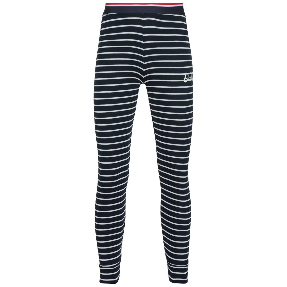Odlo Kids functional underwear long pants with striped print ACTIVE WARM ORIGINALS ECO, dark sapphire - odlo silver grey, 140