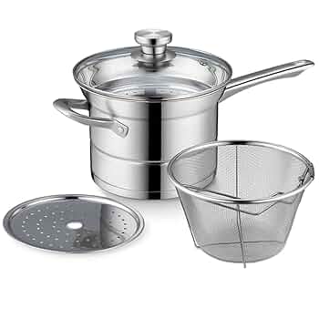 Queen深型鍋　ステンレススチール 蒸し器 Amazon | NIGOE 蒸し鍋 316ステンレス蒸し器鍋 蒸し器 四角い