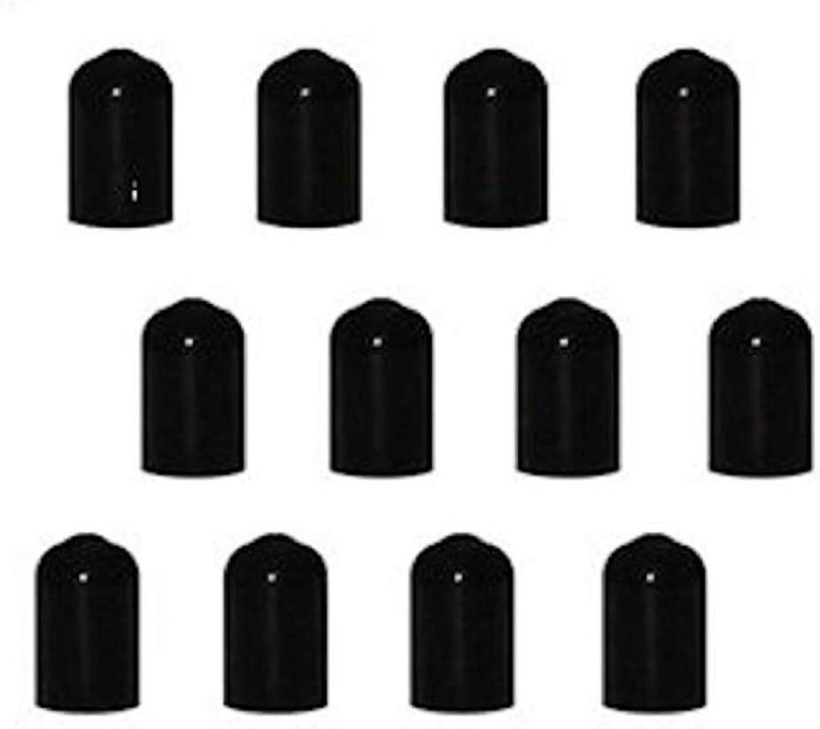 12 Black Plastic Pour Spout Dust Cap Covers Universal Dust and Bug Protection