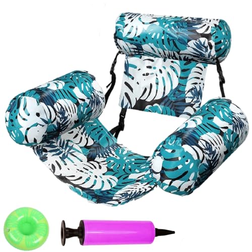 Flotadores Inflables Para Piscina Adulto, 4 En 1 Sillas Flotadores Piscina Inflatable Pool Chair, Natación Hamacas Flotantes Inflables Para Verano Vacaciones B