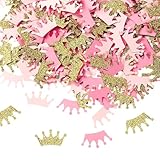 Confettis de table en forme de couronne de 45 g - Confettis de princesse pour fête prénata...