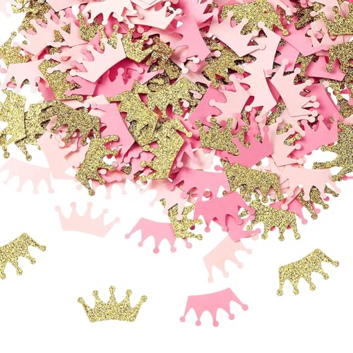 Confettis de table en forme de couronne de 45 g - Confettis de princesse pour fête prénatale -...