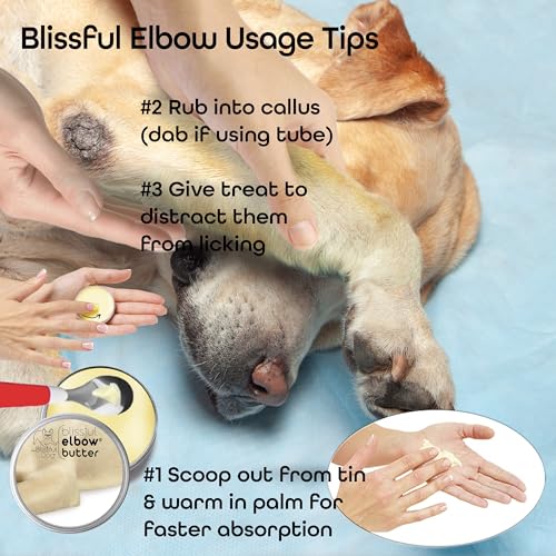 The Blissful Dog Elbow Butter for Dry, Cracked Calluses, Lick-Safe Dog Balm, Soothing Elbow Balm with Moisturizing Shea Butter, Almond, Olive, and Essential Oils, Pet Supplies, 1 oz. Tin - Thumbnail 7