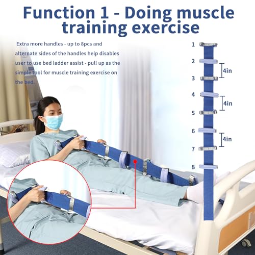 Ehucon Bed Ladder Assist,Pull Up Assist Ladder with Handle,Bed Rope Ladder for Seniors,Adaptive Bed Assistance Products,Mobility & Daily Living Aids for Elderly, Postoperative,Pregnant.,etc. - 1 pcs - Image 3