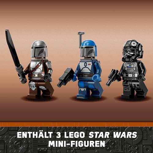 Star Wars Fang Fighter Mandaloriano vs TIE Interceptor, Set con Modellini da Costruire, Gioco per Bambini e Bambine da 9 Anni con 3 Minifigure, Droide e Darksaber, Idea Regalo di Compleanno 75348 - Lego - Immagine 4