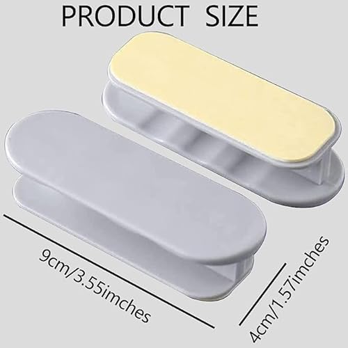 KARELLS Balkontürgriff Kleben, Griff Balkontür Ohne Bohren, 2 Stück Griff Balkontür Außen, Klebegriff Terrassentür, Balkontürgriff Außen Zum Kleben, Balkongriff, Kunststoff Möbelgriff, Grau