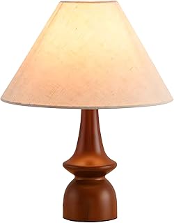 Medieval Vintage Solid Wood Table Lamp - 3-Color Dimmable (3000K-6000K),...