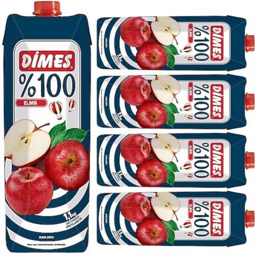 Dimes - Jugo de fruta de néctar de manzana 1000 mililitros x 5 piezas