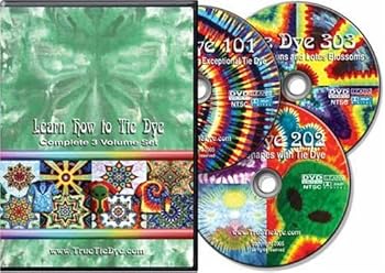 DVD "Learn How to Tie Dye" complete 3-volume set Book