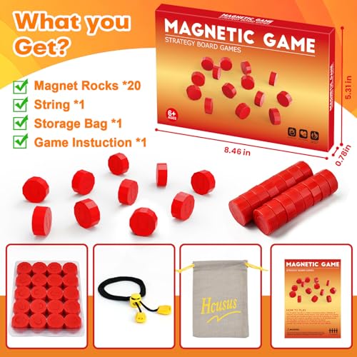 Image of Magnet Game, Magnetic Game Chess Board Games for Kids 8-12, Magnet Game with String for Family Games Night, Fidget Toy for Kids and Adult, 2 Player Game (Magnetic Game with String)