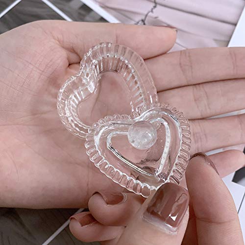 Kalolary Herz Dappen Schale, 2 Stück Nail Art Klarglas Tasse Dappen Dish Glas Clear Bowl für Acryl Flüssigkeit Pulver… – Bild 8