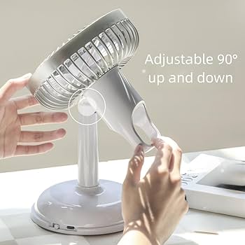Amazon.com: Omtz.Yao Retro Desk Fan Adjustable 90° Head Tilt, USB