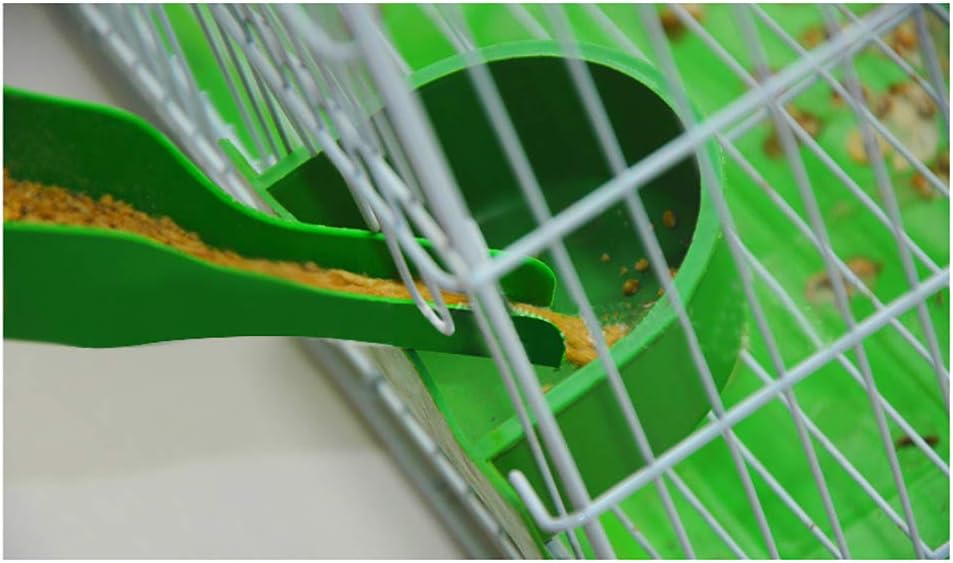QX-Pet Supplies 2Pcs Automatic Bird Feeder Bird Waterer & Feeder Parakeet Hanging Food Dispenser Bird Cage Accessories for Parrots Budgie, Cockatiel, Lovebirds (90 ml / 3.04 oz)