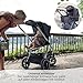 Zamboo Universal Sonnensegel DELUXE mit UV Schutz 50+ für Kinderwagen Babywanne - reißfester Baby Sonnenschutz mit Beschichtung und Rollo-Funktion - Melange Grau